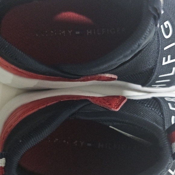 Tomy Hilfiger Baby Toddler Boy Girl Slip On Shoes Size 5 Red Blue - Picture 6 of 8